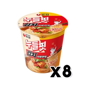 농심 누들핏 김치사발면맛 소컵 37.5g x 8개