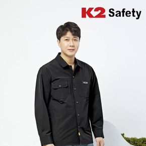 K2 safety SH-2403(BK) 메쉬 근무복 긴팔 셔츠 남방