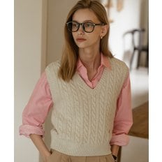 Monica knit vest_Light beige