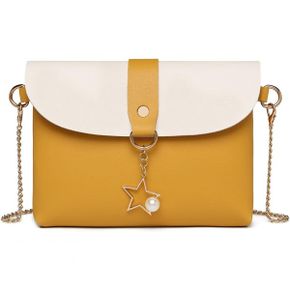 영국 미스룰루 크로스백 Miss Lulu Small Crossbody Purse With Chain 스트랩 For Grils Pu 레더