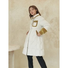 COLETTE QUITED DOWN COAT IN SNOW WHITE