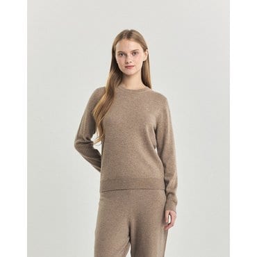 헤지스레이디스 [24FW][HSSW-4DC02] 헤지스레이디스 [PURE CASHMERE] h로고 캐시미어100 라운드넥 긴팔니트