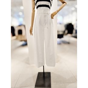 [파주점] 린넨 벨티드 투턱 와이드 팬츠 CR6A0SL071