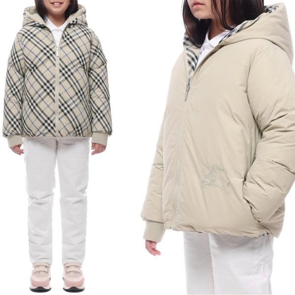 [부산점] 24FW 리버시블 체크 다운 패딩 (8088519 LICHEN 24F)