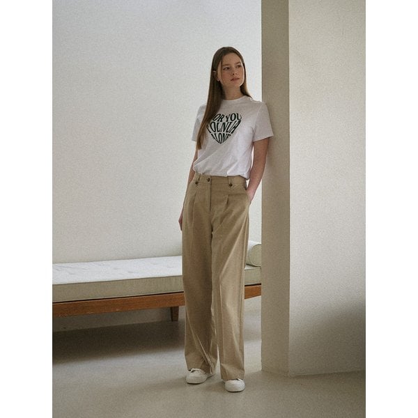 COTTON CHINO PANTS  [BEIGE]