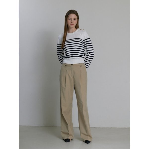 COTTON CHINO PANTS  [BEIGE]