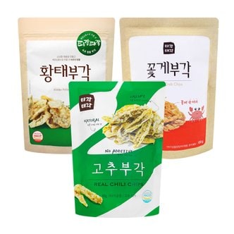  티각태각 황태100g+꽃게100g+고추부각60g(총260g)