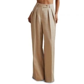 4877380 Reiss Cassie Wide Leg Linen Trousers