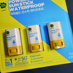 파워쉴드 선스틱 14g 3개 /SPF50+/PA++++/UVA/UVB/차단/데일리/선케어/피부보호/휴대용/선스틱