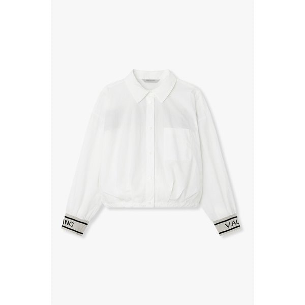 니트 자카드 디테일 스트링 블라우스 7126160800101