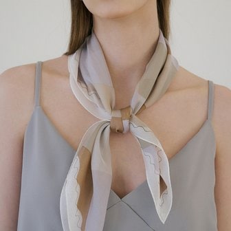 비비드솔리드 rang chiffon silk scarf (3color)