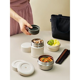 써모스 뉴 반반 분리형 보온도시락 TKLG-901 (885ml)