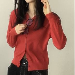 유넥 베이직 슬림핏 가을 니트 가디건 ou 4160c_P403568719