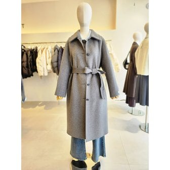 JJ지고트 [여주점] [JJ 지고트] 여성 울 블렌드 헤링본 핸드메이드 발마칸 코트 GRBM0CT921