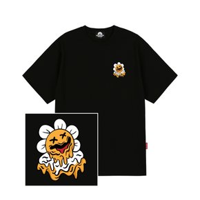 MELTING DAISY LOGO 티셔츠 - 블랙