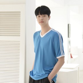 에어로쿨 두줄 브이넥반팔 반티 생활복 단체복
