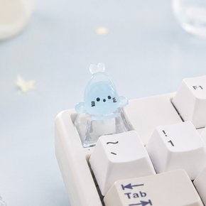 키캡 투명 야광 아기물범 포인트 커스텀 기계식 키보드 꾸미기 키캡놀이 클릭커 DIY