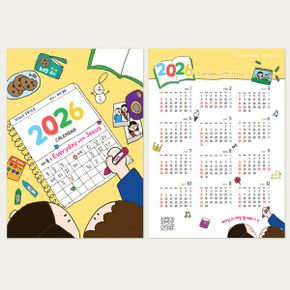 2026년캘린더(엽서달력, 5장)_ everyday with Jesus