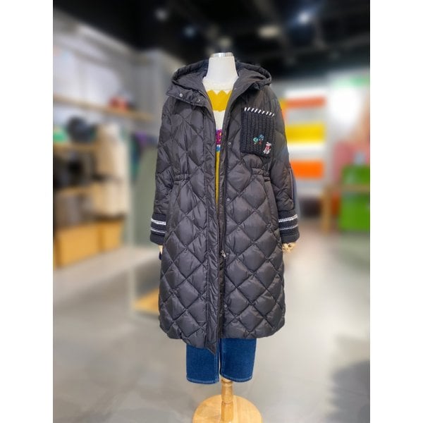 [여주점] 다이아 퀼팅 후드 구스 패딩 점퍼 (BAPDA3561)