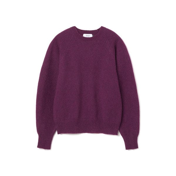 쉐기독 울 100% 라운드 니트 PURPLE