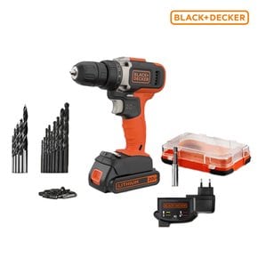 블랙앤데커 20V 무선 충전 드릴 드라이버(25pcs 액세서리) EBCD703