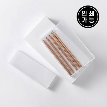 제이큐 반 투명 무지 플라스틱 펜 케이스 필통 1단 DD-11714 X ( 5매입 )