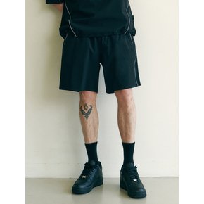 RIBSTOP PIPING TRACK SHORTS BK