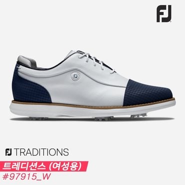 풋조이 2022 풋조이 FJ 트레디션스 골프화[97915/W/화이트+네이비+화이트][여성용][10mm작게 주문]