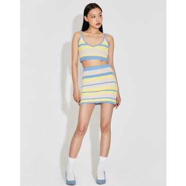 탑걸 TG STRIPED KNIT MINI SKIRT_T316BT703(UT)