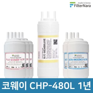 필터나라 코웨이 CHP-480L 고품질 정수기 필터 호환 1년 세트