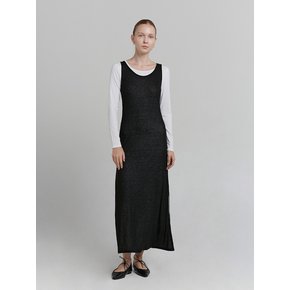 LAYERED MAXI DRESS [BLACK]