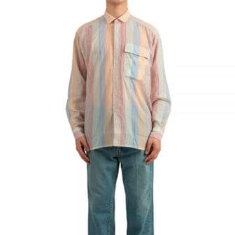 캡틴선샤인 KAPTAIN SUNSHINE Safari Shirt (KS23SSH07 - MULTI STRIPE) (사파리 셔츠)