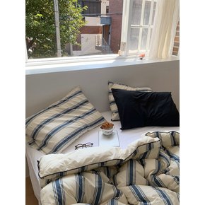 런던 스트라이프 고밀도 순면 양면 차렵이불 4컬러(SS/QK/LK)(극세사/사계절/봄여름)