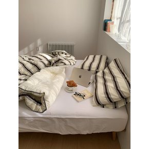 런던 스트라이프 고밀도 순면 양면 차렵이불 4컬러(SS/QK/LK)(극세사/사계절/봄여름)