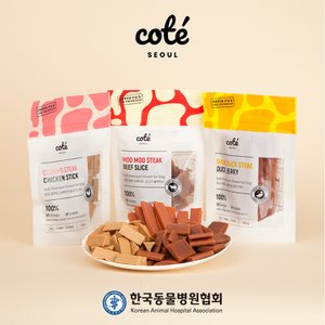 꼬뜨 국내산 기능성 강아지 간식 스테이크 3종 세트