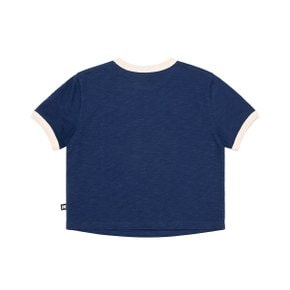 [공식](정상가 : 49,000원) 그래픽 링거 반팔 티셔츠 우먼 NAVY