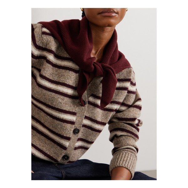 앤도터 피온 골지 캐시미어 스카프 버건디 46376663162946660