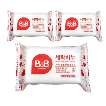 비앤비 유아 세탁비누 200g 카모마일 X 3개/ 아기빨래