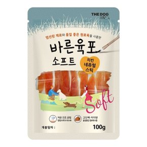 더독 올바른 소프트 육포 사사미 치킨 내츄럴스틱100g (WD27249)