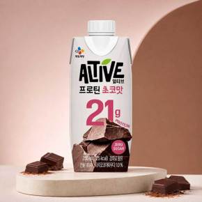 CJ제일제당 얼티브 프로틴 21g 단백질 음료 초코맛 250ml 18개