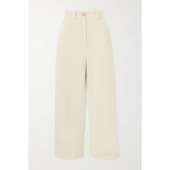 KHAITE 케이트 랩톤 코튼 코듀로이 와이드 팬츠 오프 화이트 1647597289287245