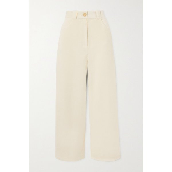 케이트 랩톤 코튼 코듀로이 와이드 팬츠 오프 화이트 1647597289287245