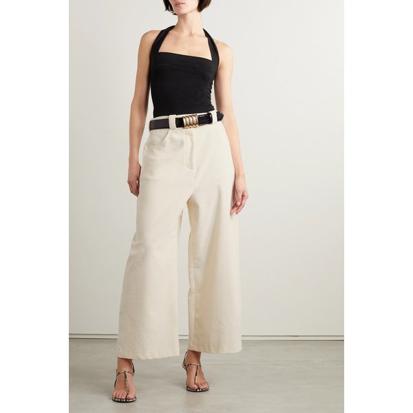 케이트 랩톤 코튼 코듀로이 와이드 팬츠 오프 화이트 1647597289287245