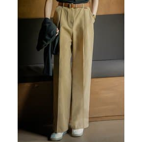 Relax cotton twill pants_Beige