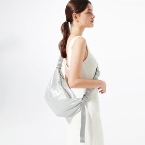 조셉앤스테이시 [7/16 예약배송]Daily Shirring Bag M Sleek Silver