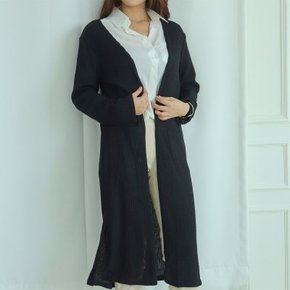 간절기 데일리룩 걸치기좋은 골지 롱 가디건
