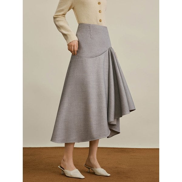 YY_Irregular slim autumn skirt_2color