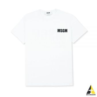 MSGM 엠에스지엠 쿼트 로고 반팔 티셔츠 (3441MDM104 237002 01)