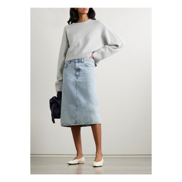 루루 드 시종 브루지 울 캐시미어 혼방 스웨터 라이트 그레이 1647597354366501