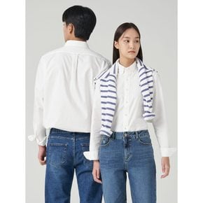 [Essential] 남녀공용 옥스포드 솔리드 셔츠  화이트 (BC3764E051)